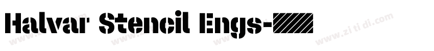 Halvar Stencil Engs字体转换